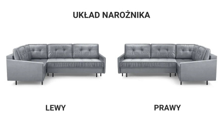 Narożnik ALASKAN 281x177 cm z funkcją spania