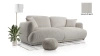 Nowoczesna sofa do salonu Chacco 206x102 cm z poduchami, tapicerowane plecy