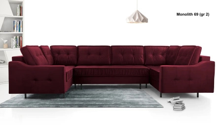 Narożnik AKITA U 365x185 cm z funkcją spania