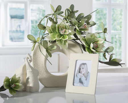 WAZON DEKORACYJNY RISO O 13 X 63 CM KREMOWY