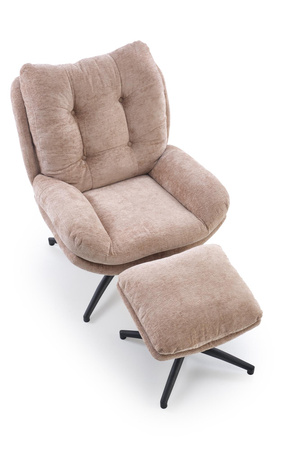 PESTO fotel z podnóżkiem / funkcja kołyski, beżowy