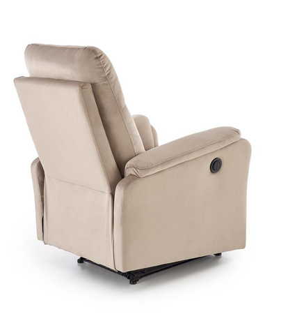 CROCUS fotel wypoczynkowy z funkcją elektrycznego rozkładania, beżowy (1p=1szt)