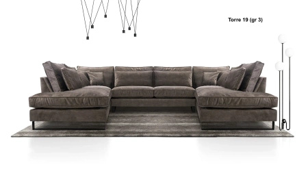 Narożnik CORBLACK U MINI 373x224 cm