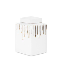 POJEMNIK DEKORACYJNY 14 X 14 X 28 CM BIAŁY