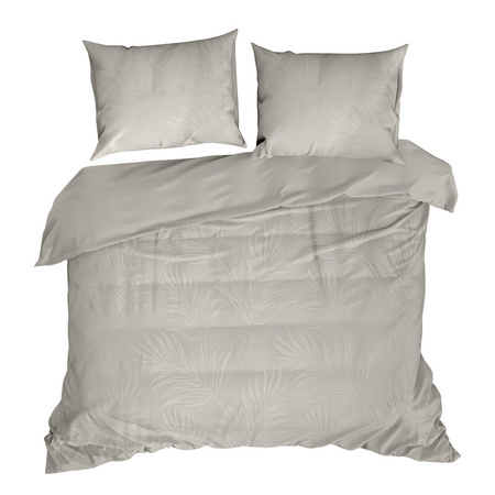 KOMPLET POŚCIELI ŻAK 220 X 200 CM SZAROBEŻOWY