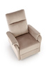 CROCUS fotel wypoczynkowy z funkcją elektrycznego rozkładania, beżowy (1p=1szt)