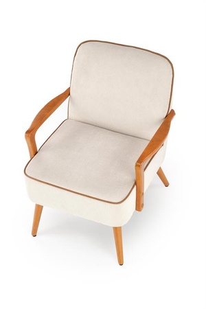 PASTORE fotel wypoczynkowy jasny beż / jasny orzech (1p=1szt)