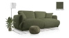 Nowoczesna sofa do salonu Chacco 206x102 cm z poduchami, tapicerowane plecy
