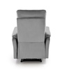 CROCUS fotel wypoczynkowy z funkcją elektrycznego rozkładania, popielaty (1p=1szt)