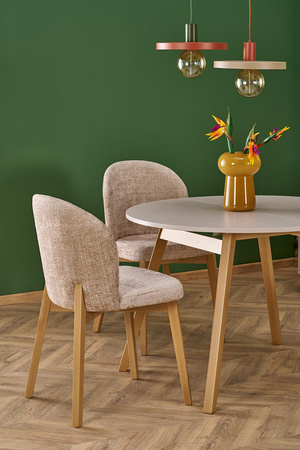 RUBEN stół kolor blat - kaszmir, nogi - naturalny (102-142x102x75 cm) (2p=1szt)