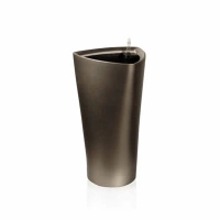 Delto reprezentacyjna donica w kolorze szarym z wkładem nawadniającym 22x22x41