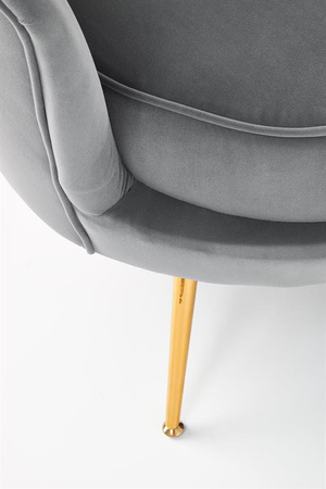 AMORINITO XL fotel wypoczynkowy popielaty / złoty