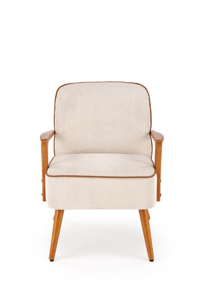 PASTORE fotel wypoczynkowy jasny beż / jasny orzech (1p=1szt)