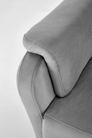 CROCUS fotel wypoczynkowy z funkcją elektrycznego rozkładania, popielaty (1p=1szt)