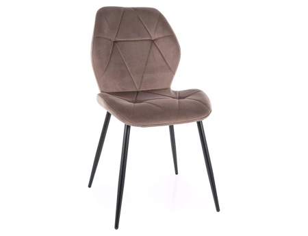 Zestaw 4 krzeseł Rick Velvet cappuccino
