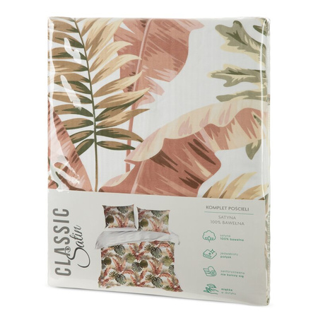 KOMPLET POŚCIELI SATYNOWEJ SPRING 29 220 X 200 CM BIAŁY