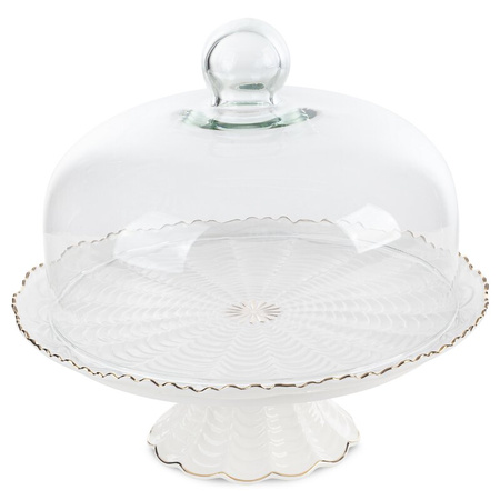 PATERA DEKORACYJNA GAIA (08) O 30 X 27 CM KREMOWY