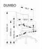 DUMBO fotel obrotowy jasny popiel