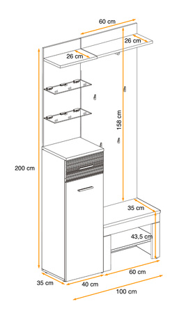 Garderoba Gustavo I + Poduszka