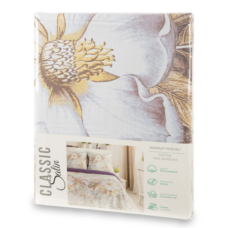 KOMPLET POŚCIELI SATYNOWEJ SPRING 26 220 X 200 CM JASNOKREMOWY