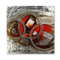 Obraz abstrakcyjny 100/100cm Torro ręcznie malowany na aluminium