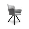 Fotel Brazos New obrotowy z metalową podstawą szary w tkaninie