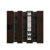 Nowoczesna biblioteczka z czterema regałami czarny/heban 37x270x240 cm Aristo