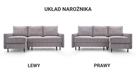 Narożnik ROBIN 220x137 cm z funkcją spania