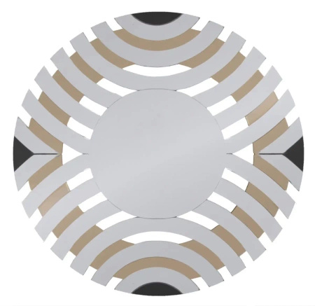 Lustro okrągłe Elisa Tawny 90cm w finezyjnej ramie dekoracyjne