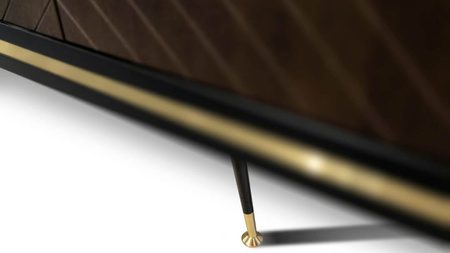 Komoda 200 cm dąb onyx ELEGANCE