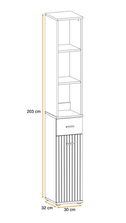 Szafa biurowa wysoka stojąca Marco B+C