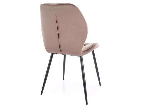Zestaw 4 krzeseł Rick Velvet cappuccino