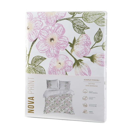 KOMPLET POŚCIELI SATYNOWEJ NIKA 44 140 X 200 CM BIAŁY