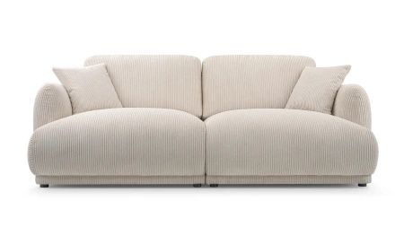 Nowoczesna sofa do salonu Chacco 206x102 cm z poduchami, tapicerowane plecy
