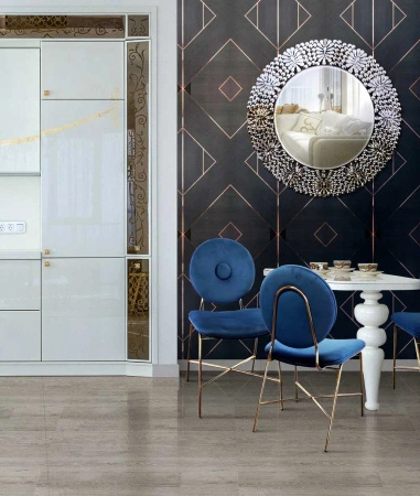 Lustro okrągłe Peola 88cm w dekoracyjnej kryształkowej bogato zdobionej ramie