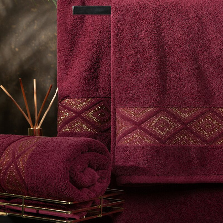RĘCZNIK AZARI (04) 70 X 140 CM BORDOWY