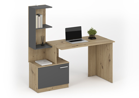 MISO biurko, grafitowy / dąb artisan (2p=1szt)