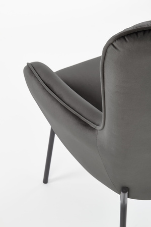 CASTEL fotel wypoczynkowy czarny / jasny popiel