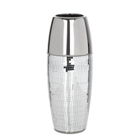 WAZON DEKORACYJNY MIRONA (06) FI 12 X 30 CM SREBRNY