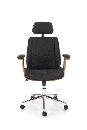 Fotel gabinetowy Timber orzechowy czarny do gabinetu