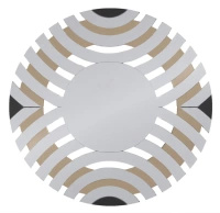 Lustro okrągłe Elisa Tawny 90cm w finezyjnej ramie dekoracyjne