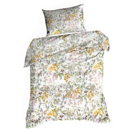 KOMPLET POŚCIELI BAWEŁNIANEJ PAULA 160 X 200 CM BIAŁY