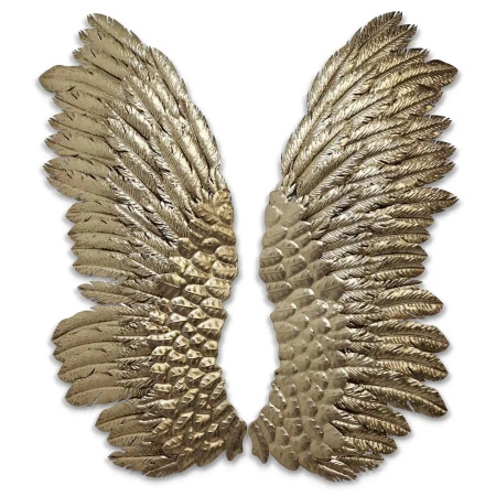 Skrzydła na ścianę w stylu glamour 2 szt. komplet Wings 2 z metaloplastyki w Stylu Glamour