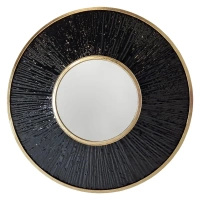 Lustro Okrągłe IRIS – Dekoracyjna Metalowa Rama z metaloplastyki w Stylu Glamour