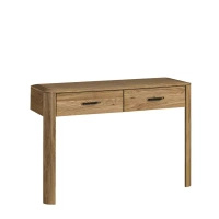 Konsola dębowa Monaco 110x40 cm z szufladami - do przedpokoju lite drewno dąb miodowy