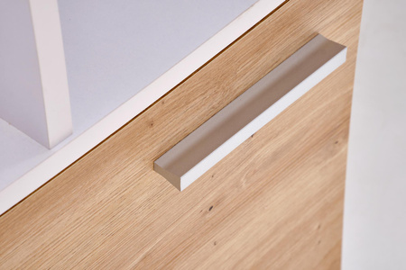 MISO biurko, biały / dąb artisan (2p=1szt)