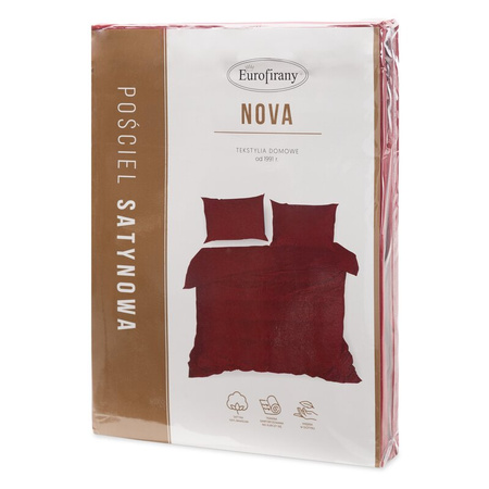 KOMPLET POŚCIELI NOVA3 180 X 200 CM BORDOWY