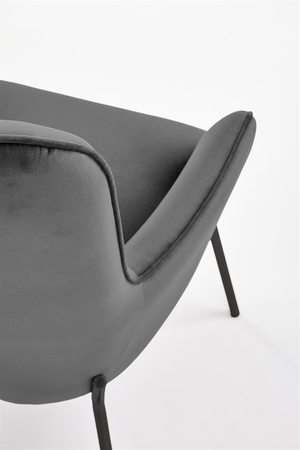 CASTEL fotel wypoczynkowy czarny / jasny popiel