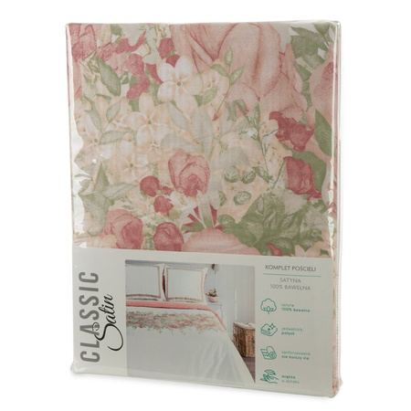 KOMPLET POŚCIELI SATYNOWEJ SPRING 25 220 X 200 CM BIAŁY