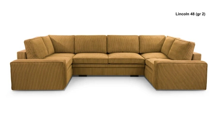 Narożnik TOLEDO U 378x195 cm z funkcją spania